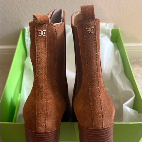 NIB Sam Edelman Rollins Brown Suede Ankle Boots sz 9.5 - Picture 5 of 11